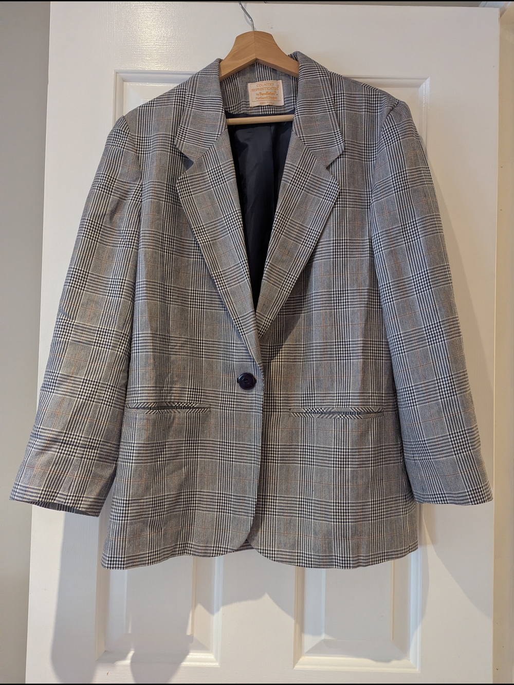 Vintage Pendleton Country Sophisticates Plaid Blazer Quiet Luxury S/M